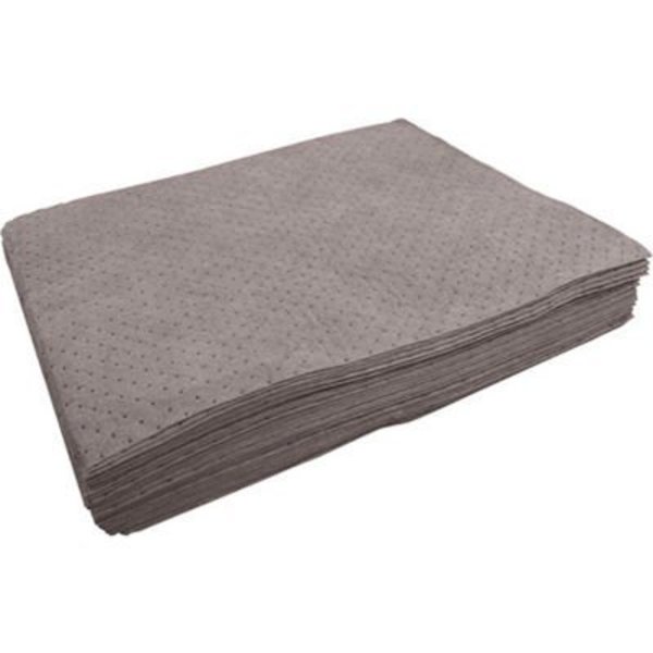 Evolution Sorbent Products Global Industrial Universal Sorbent Pads, Heavyweight, 30inW x 40inL, Gray, 50/Pack 670633